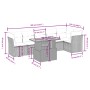 7-piece garden dining set and black synthetic rattan cushions by , Garden sets - Ref: Foro24-3270838, Price: 477,71 €, Discou...