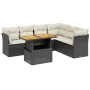 7-piece garden dining set and black synthetic rattan cushions by , Garden sets - Ref: Foro24-3270846, Price: 453,23 €, Discou...