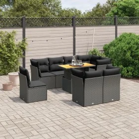 8-piece garden sofa set and black synthetic rattan cushions by , Garden sets - Ref: Foro24-3270929, Price: 638,50 €, Discount: %