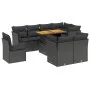 8-piece garden sofa set and black synthetic rattan cushions by , Garden sets - Ref: Foro24-3270929, Price: 638,50 €, Discount: %