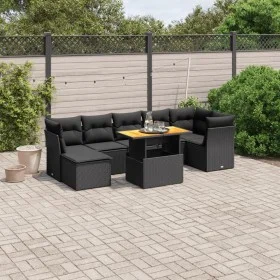 8-piece garden sofa set and black synthetic rattan cushions by , Garden sets - Ref: Foro24-3270943, Price: 532,18 €, Discount: %