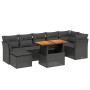 8-teiliges Gartensofa-Set und schwarze synthetische Rattankissen von , Gartensets - Ref: Foro24-3270943, Preis: 519,90 €, Rab...
