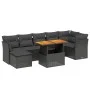 8-teiliges Gartensofa-Set und schwarze synthetische Rattankissen von , Gartensets - Ref: Foro24-3270943, Preis: 532,18 €, Rab...