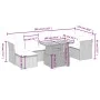 8-teiliges Gartensofa-Set und schwarze synthetische Rattankissen von , Gartensets - Ref: Foro24-3270943, Preis: 532,18 €, Rab...