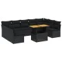 Garden sofa set 10 pieces with black synthetic rattan cushions by , Garden sets - Ref: Foro24-3271454, Price: 660,61 €, Disco...