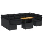 Gartensofa-Set 10-teilig mit schwarzen synthetischen Rattankissen von , Gartensets - Ref: Foro24-3271454, Preis: 659,57 €, Ra...