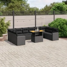 11-piece garden sofa set and black synthetic rattan cushions by , Garden sets - Ref: Foro24-3271482, Price: 750,78 €, Discoun...