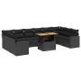 11-teiliges Gartensofa-Set und schwarze synthetische Rattankissen von , Gartensets - Ref: Foro24-3271482, Preis: 750,78 €, Ra...