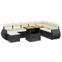 8-piece garden sofa set and black synthetic rattan cushions by , Garden sets - Ref: Foro24-3272330, Price: 564,66 €, Discount: %