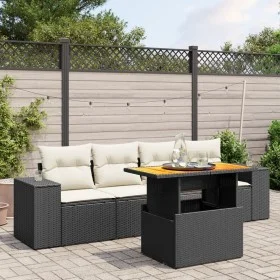 5-teiliges Gartenmöbel-Set und schwarze synthetische Rattankissen von , Gartensets - Ref: Foro24-3272512, Preis: 352,99 €, Ra...