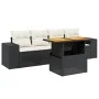 5-piece garden furniture set and black synthetic rattan cushions by , Garden sets - Ref: Foro24-3272512, Price: 352,99 €, Dis...