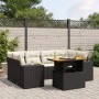7-piece garden dining set and black synthetic rattan cushions by , Garden sets - Ref: Foro24-3272533, Price: 491,66 €, Discou...