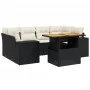 7-piece garden dining set and black synthetic rattan cushions by , Garden sets - Ref: Foro24-3272533, Price: 491,66 €, Discou...