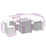 6-piece garden sofa set and black synthetic rattan cushions by , Garden sets - Ref: Foro24-3272637, Price: 461,03 €, Discount: %