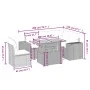 6-teiliges Gartensofa-Set und schwarze synthetische Rattankissen von , Gartensets - Ref: Foro24-3272637, Preis: 497,02 €, Rab...