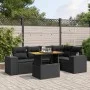 Set de sofás de jardín 6 piezas y cojines ratán sintético negro de , Conjuntos de jardín - Ref: Foro24-3272623, Precio: 480,7...