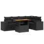 6-teiliges Gartensofa-Set und schwarze synthetische Rattankissen von , Gartensets - Ref: Foro24-3272623, Preis: 461,63 €, Rab...