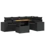 Set de sofás de jardín 6 piezas y cojines ratán sintético negro de , Conjuntos de jardín - Ref: Foro24-3272623, Precio: 480,7...