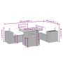 6-teiliges Gartensofa-Set und schwarze synthetische Rattankissen von , Gartensets - Ref: Foro24-3272623, Preis: 461,63 €, Rab...