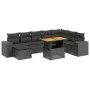 8-piece garden sofa set and black synthetic rattan cushions by , Garden sets - Ref: Foro24-3272770, Price: 645,76 €, Discount: %