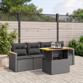 5-teiliges Gartenmöbel-Set und schwarze synthetische Rattankissen von , Gartensets - Ref: Foro24-3272952, Preis: 345,09 €, Ra...