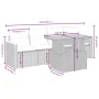5-teiliges Gartenmöbel-Set und schwarze synthetische Rattankissen von , Gartensets - Ref: Foro24-3272952, Preis: 345,09 €, Ra...