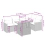6-piece garden sofa set and black synthetic rattan cushions by , Garden sets - Ref: Foro24-3273064, Price: 420,14 €, Discount: %