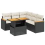 6-piece garden sofa set and black synthetic rattan cushions by , Garden sets - Ref: Foro24-3273072, Price: 384,50 €, Discount: %