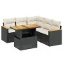 6-piece garden sofa set and black synthetic rattan cushions by , Garden sets - Ref: Foro24-3273072, Price: 400,85 €, Discount: %