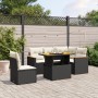 6-teiliges Gartensofa-Set und schwarze synthetische Rattankissen von , Gartensets - Ref: Foro24-3273079, Preis: 390,90 €, Rab...