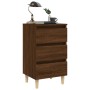 Mesita de noche patas madera maciza marrón roble 40x35x69 cm de vidaXL, Mesitas de noche - Ref: Foro24-813138, Precio: 53,14 ...