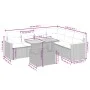 7-piece garden dining set and black synthetic rattan cushions by , Garden sets - Ref: Foro24-3273093, Price: 452,52 €, Discou...