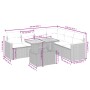 7-teiliges Garten-Essset und schwarze Kissen aus synthetischem Rattan von , Gartensets - Ref: Foro24-3273093, Preis: 422,68 €...