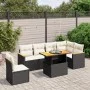 7-piece garden dining set and black synthetic rattan cushions by , Garden sets - Ref: Foro24-3273100, Price: 452,52 €, Discou...