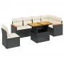 7-piece garden dining set and black synthetic rattan cushions by , Garden sets - Ref: Foro24-3273100, Price: 452,52 €, Discou...