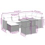 7-teiliges Garten-Essset und schwarze Kissen aus synthetischem Rattan von , Gartensets - Ref: Foro24-3273177, Preis: 422,77 €...