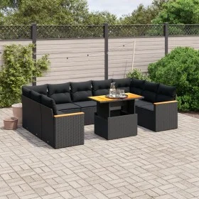 11-piece garden sofa set and black synthetic rattan cushions by , Garden sets - Ref: Foro24-3273246, Price: 737,08 €, Discoun...