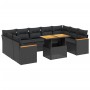 11-piece garden sofa set and black synthetic rattan cushions by , Garden sets - Ref: Foro24-3273246, Price: 733,10 €, Discoun...