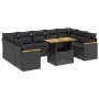 11-piece garden sofa set and black synthetic rattan cushions by , Garden sets - Ref: Foro24-3273246, Price: 736,88 €, Discoun...
