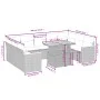 11-piece garden sofa set and black synthetic rattan cushions by , Garden sets - Ref: Foro24-3273246, Price: 736,88 €, Discoun...