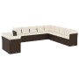 Garden sofa set 11 pieces with brown synthetic rattan cushions by , Garden sets - Ref: Foro24-3249722, Price: 759,92 €, Disco...
