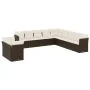 Set de sofás de jardín 11 pzas cojines ratán sintético marrón de , Conjuntos de jardín - Ref: Foro24-3249722, Precio: 751,37 ...