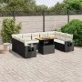 Set de sofás de jardín 10 pzas cojines ratán sintético negro de , Conjuntos de jardín - Ref: Foro24-3271896, Precio: 617,14 €...