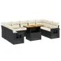 Gartensofa-Set 10-teilig mit schwarzen synthetischen Rattankissen von , Gartensets - Ref: Foro24-3271896, Preis: 618,48 €, Ra...