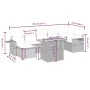 8-teiliges Gartensofa-Set und schwarze synthetische Rattankissen von , Gartensets - Ref: Foro24-3271861, Preis: 506,93 €, Rab...
