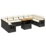 11-piece garden sofa set and black synthetic rattan cushions by , Garden sets - Ref: Foro24-3271924, Price: 649,47 €, Discoun...