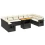 11-piece garden sofa set and black synthetic rattan cushions by , Garden sets - Ref: Foro24-3271924, Price: 683,41 €, Discoun...