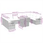 11-teiliges Gartensofa-Set und schwarze synthetische Rattankissen von , Gartensets - Ref: Foro24-3271924, Preis: 649,47 €, Ra...
