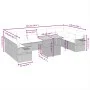 11-teiliges Gartensofa-Set und schwarze synthetische Rattankissen von , Gartensets - Ref: Foro24-3271924, Preis: 683,41 €, Ra...