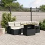 7-piece garden dining set and black synthetic rattan cushions by , Garden sets - Ref: Foro24-3271854, Price: 452,02 €, Discou...